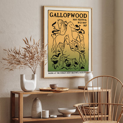 Gallopwood Vintage Horse Racing Poster