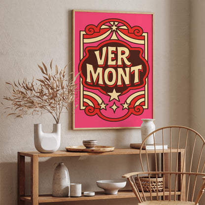 Vermont Travel Poster Funhouse Home Decor