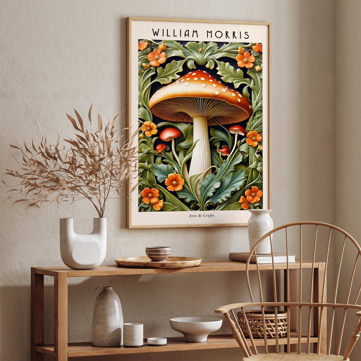 William Morris Mushroom Wall Art