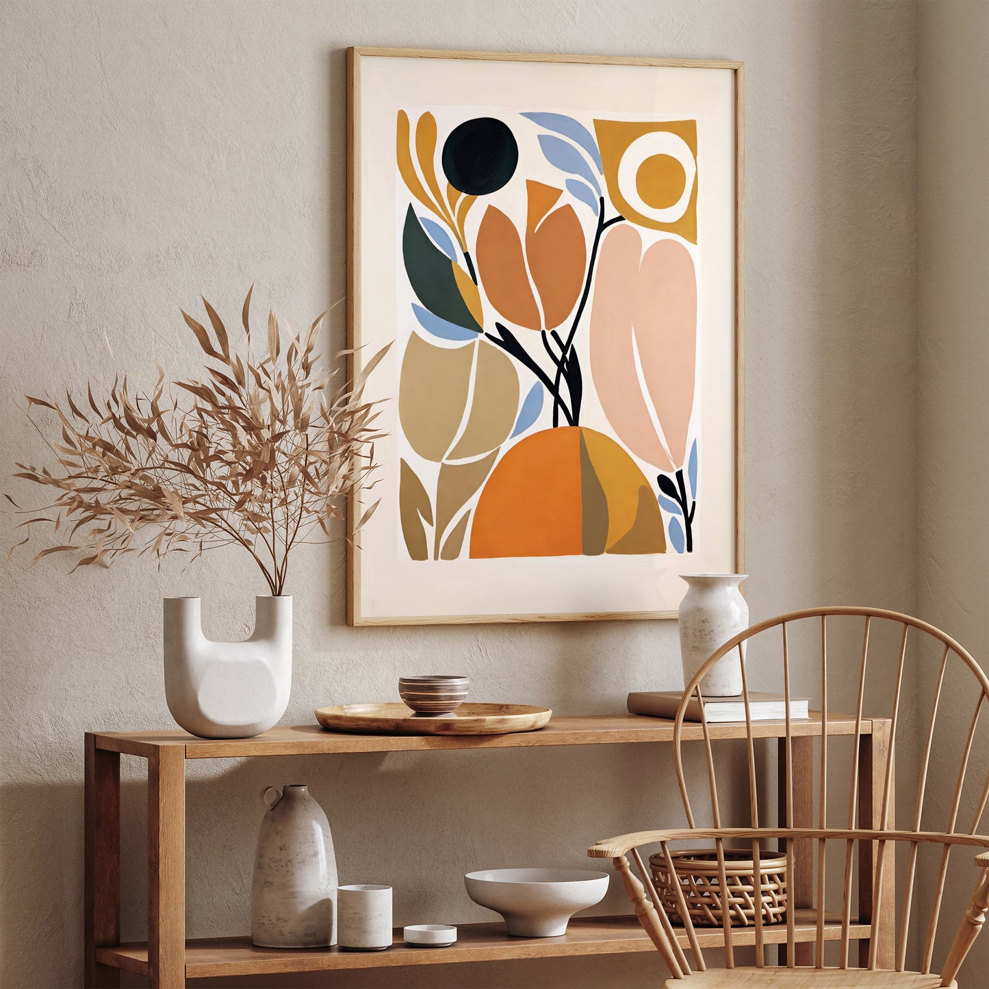 Scandinavian Abstract Nature Poster