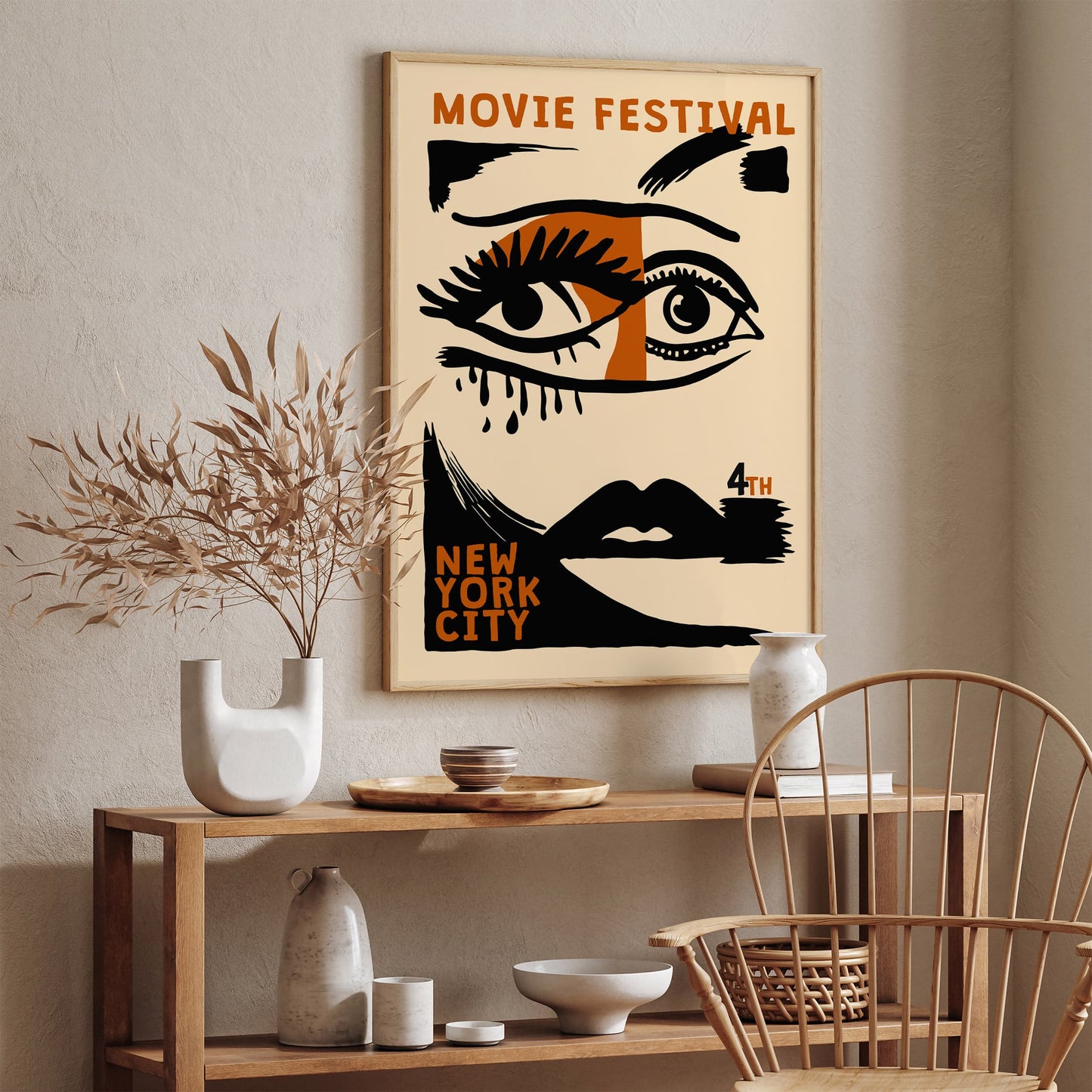 Movie Festival NYC Retro Art Print