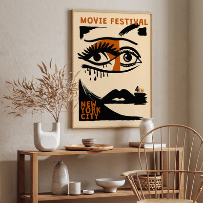 Movie Festival NYC Retro Art Print