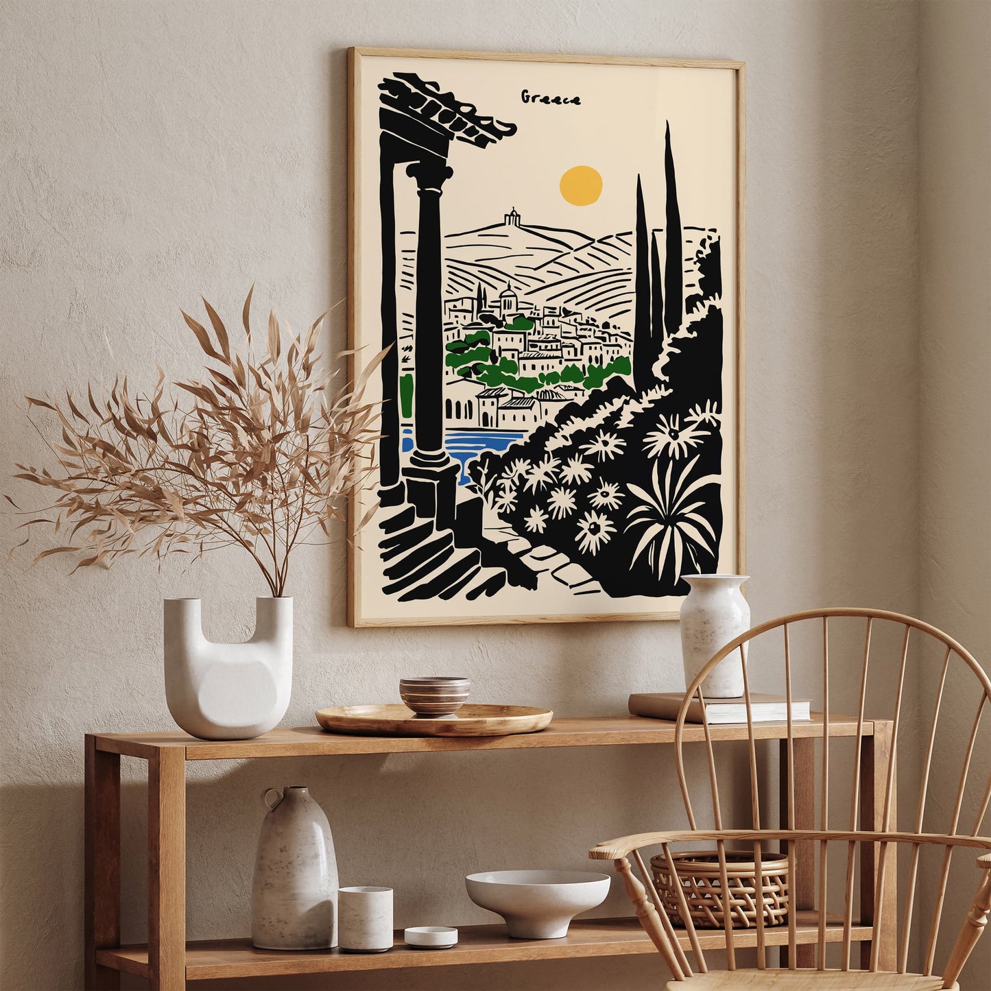 Greece Landscape Travel Poster