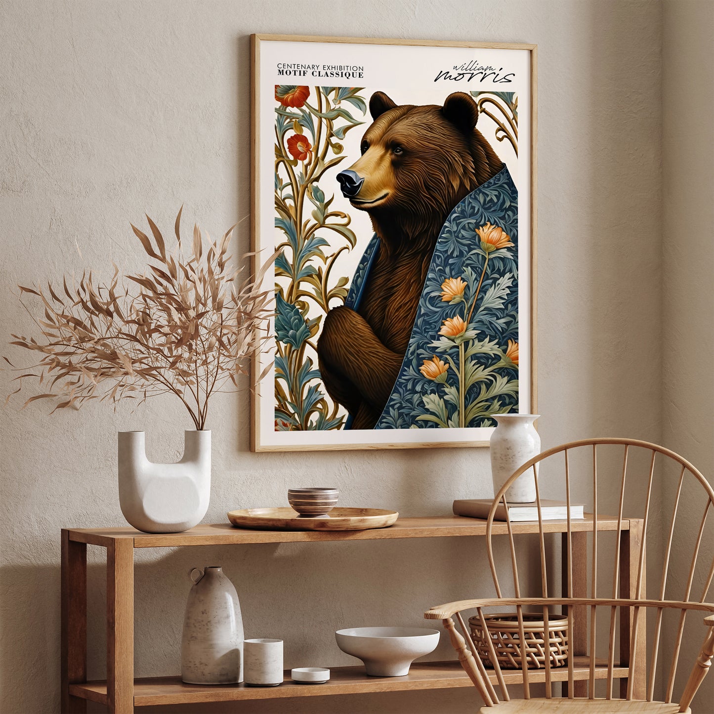 Victorian Bear, William Morris Poster