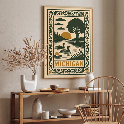Michigan Travel Scenic Poster