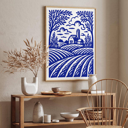 Iowa Blue Landscape Poster 2025