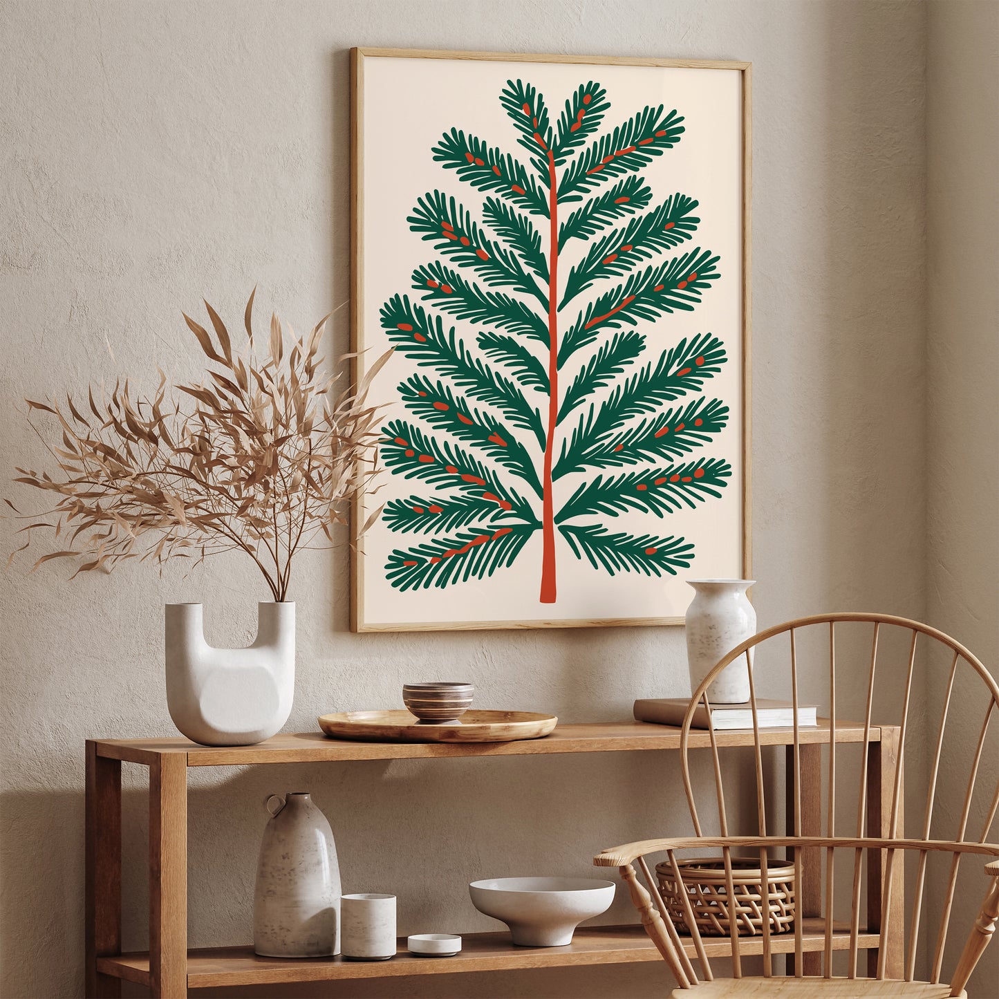 Christmas Tree Branch Kitchen Poster