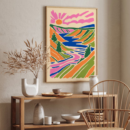 National Park Poster - Colorful American Landscape Wall Art