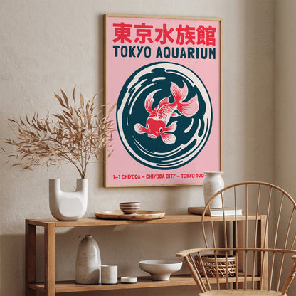 Tokyo Aquarium Pink Poster