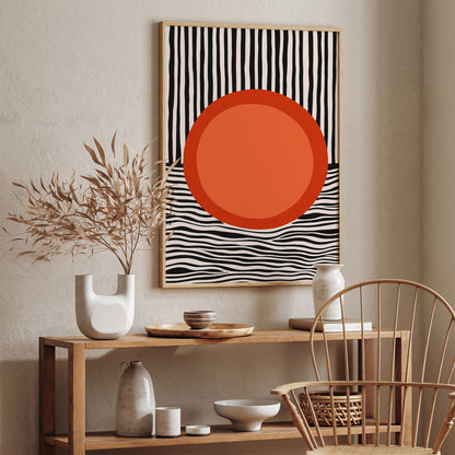 Mid Century Modern Orange Poster