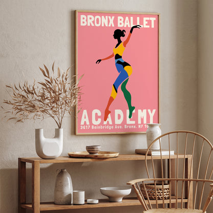 Bronx Ballet Academy Pink Ballerina Prints