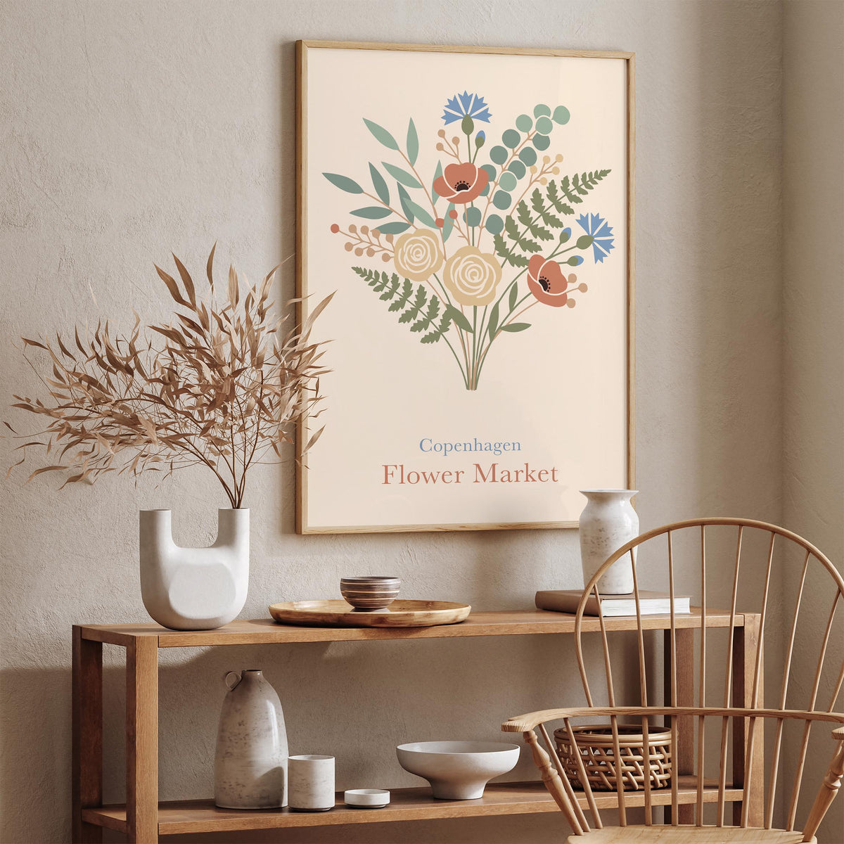 Copenhagen Flower Market Poster