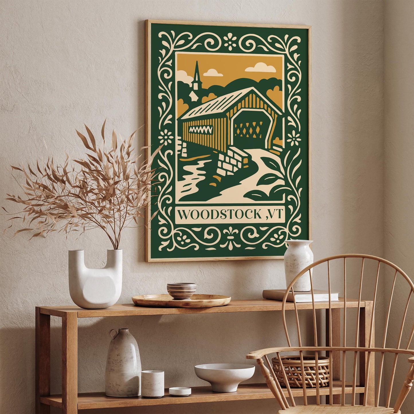 Woodstock Vermont Travel Poster