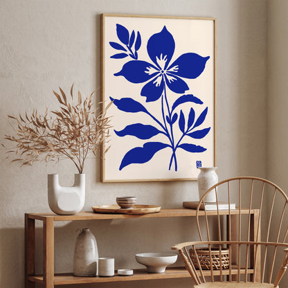 Blue Azure Flower Poster