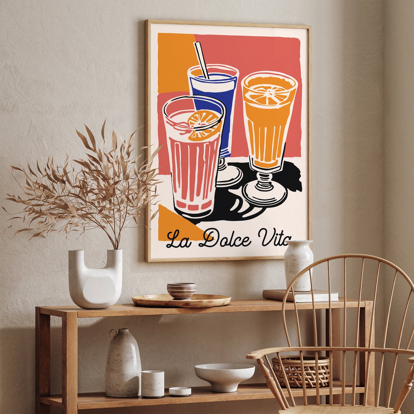 Italian Retro La Dolce Vita Kitchen Poster