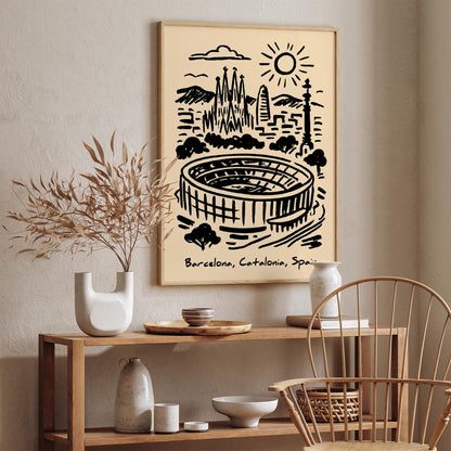 Camp Nou Poster - Barcelona Stadium Wall Art Print