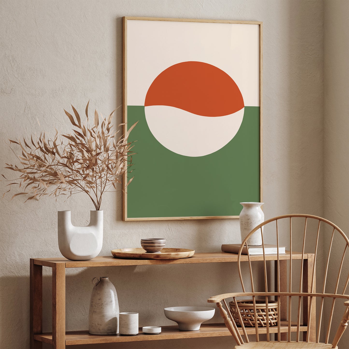 Modern Green Minimalist Wall Art