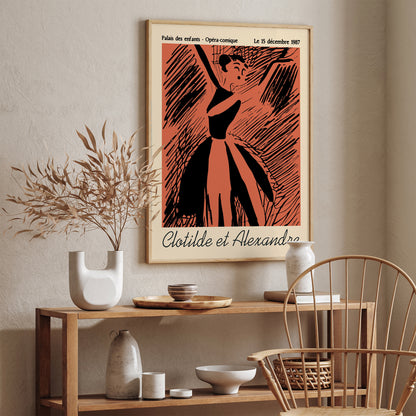 Clotilde et Alexandre Vintage Art Print