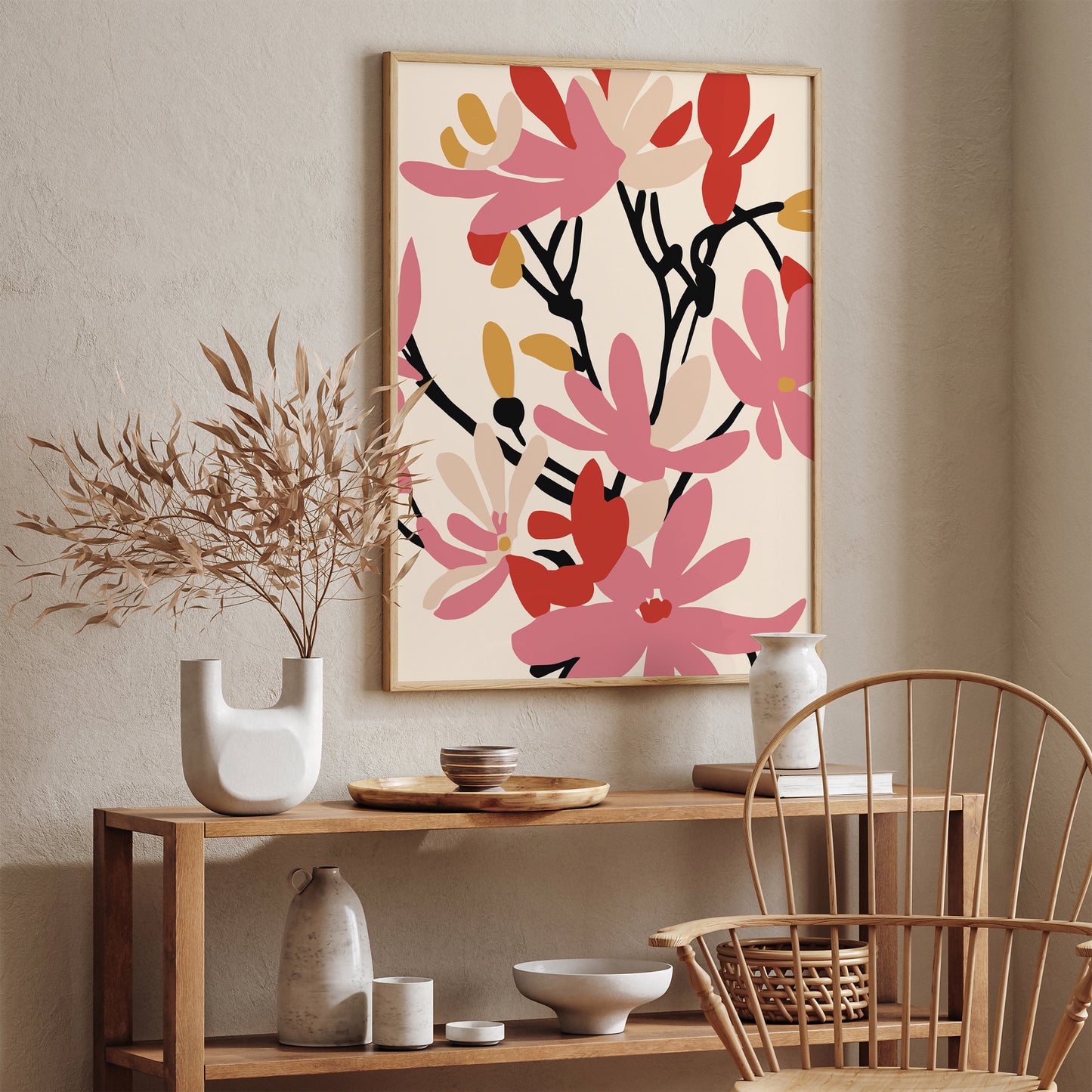 Botanical Pink Nature Art Print