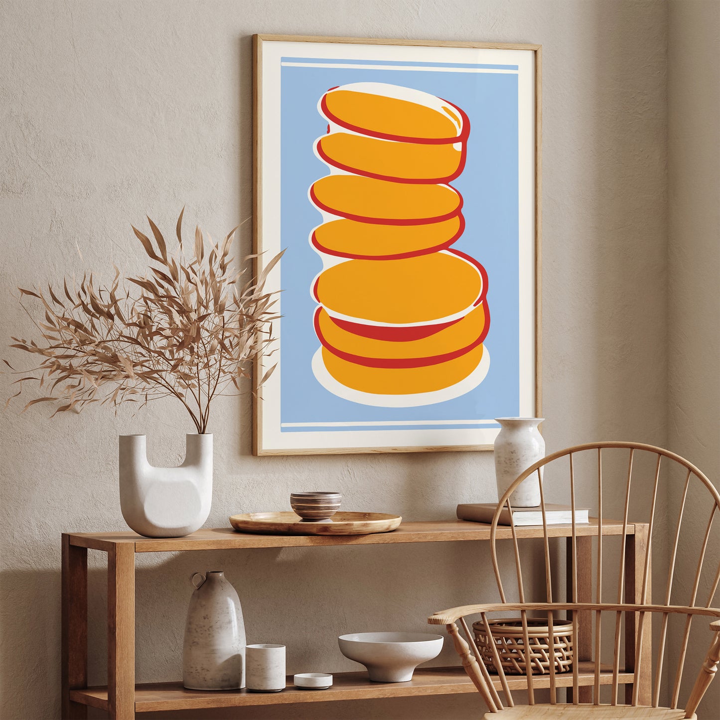 Minimal Pancakes Art Poster