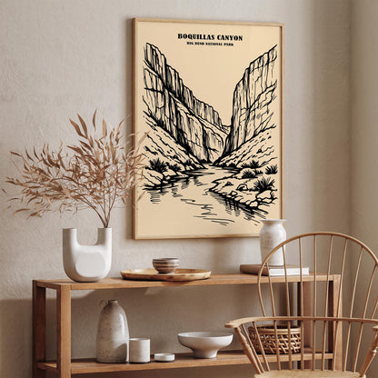 Boquillas Canyon Big Bend National Park Poster