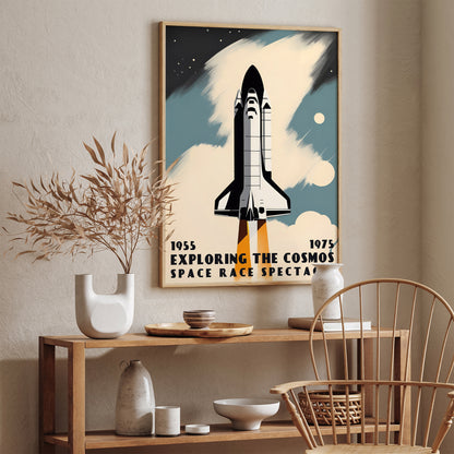 Retro Space Race Poster