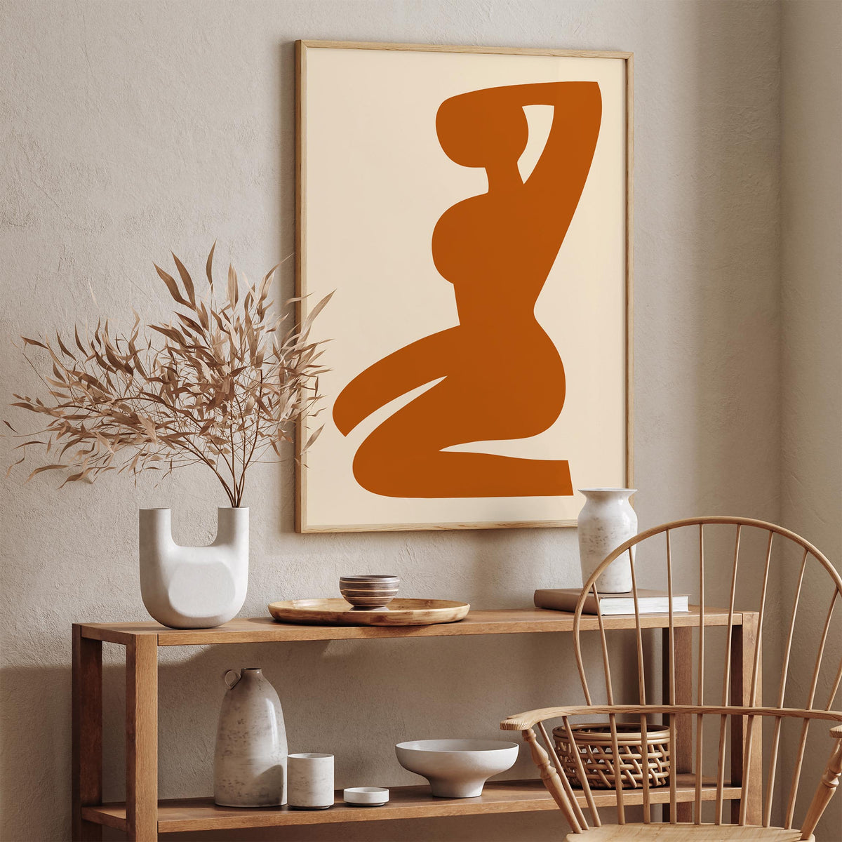 Abstract Woman Silhouette Art Poster