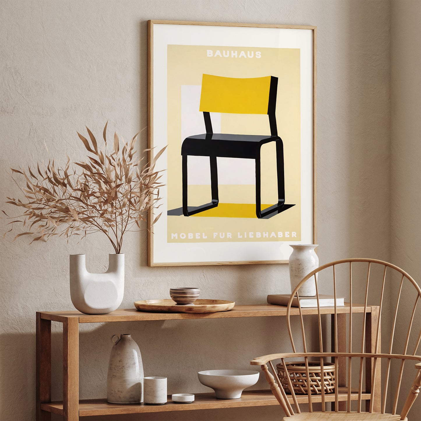Bauhaus Yellow Chair Art Print