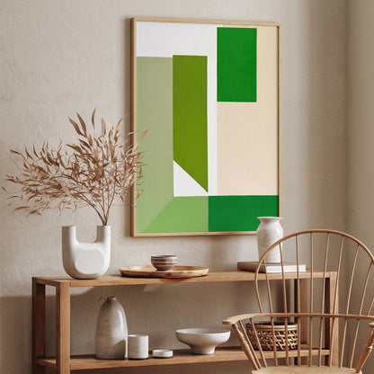 Green Modern Geometric Minimalist Print