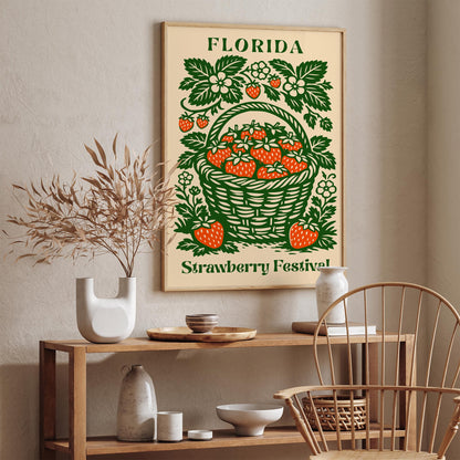 Vintage Florida Strawberry Festival Poster