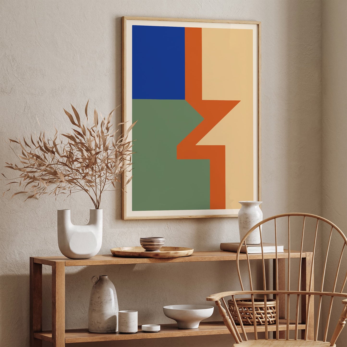 Modern Geometric Color Block Poster