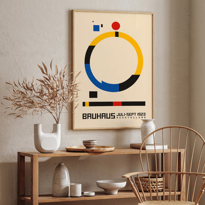 Bauhaus Exhibition Geometric Poster 2024