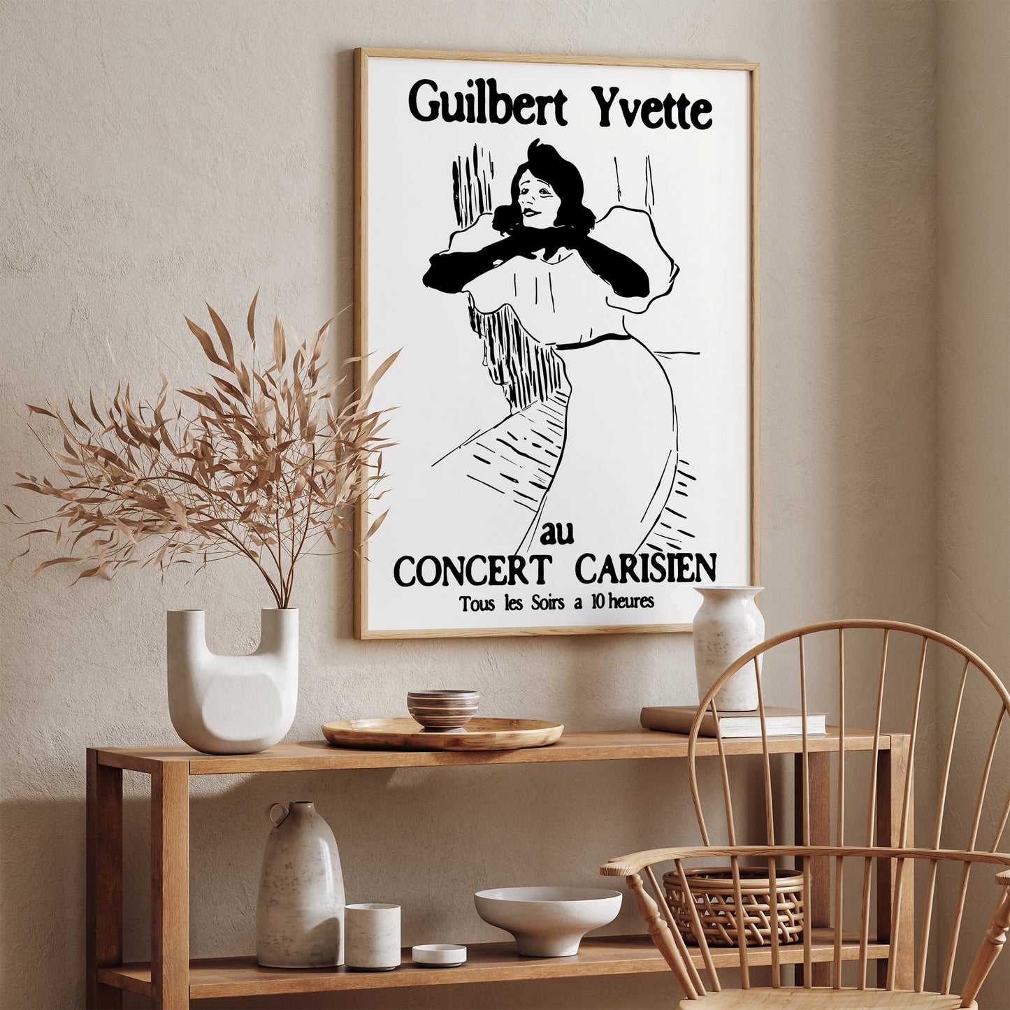 ﻿﻿Yvette Guilbert Concert Paris Art Print