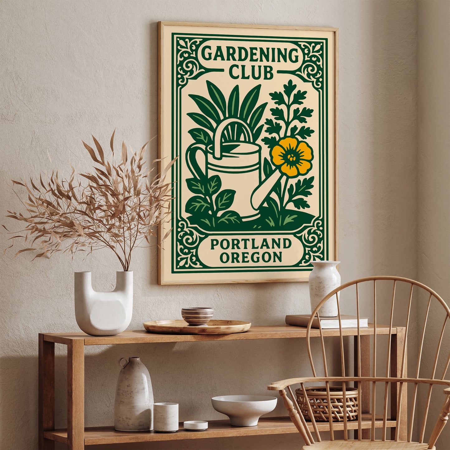 Portland Oregon Gardening Club Poster