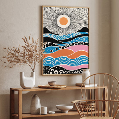 Colorful Aesthetic Sunshine Wall Art