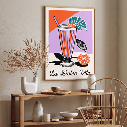 Retro Italian La Dolce Vita Art Print 2024