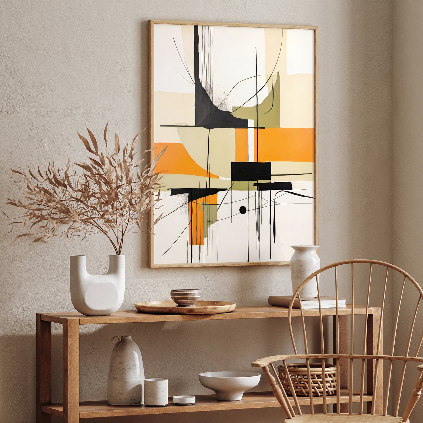 Dynamic Abstract Wall Art for Living Spaces