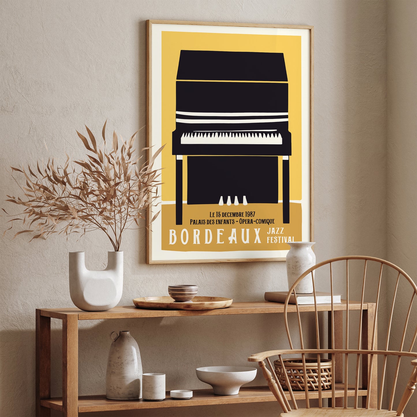 Bordeaux Jazz Festival Piano Poster