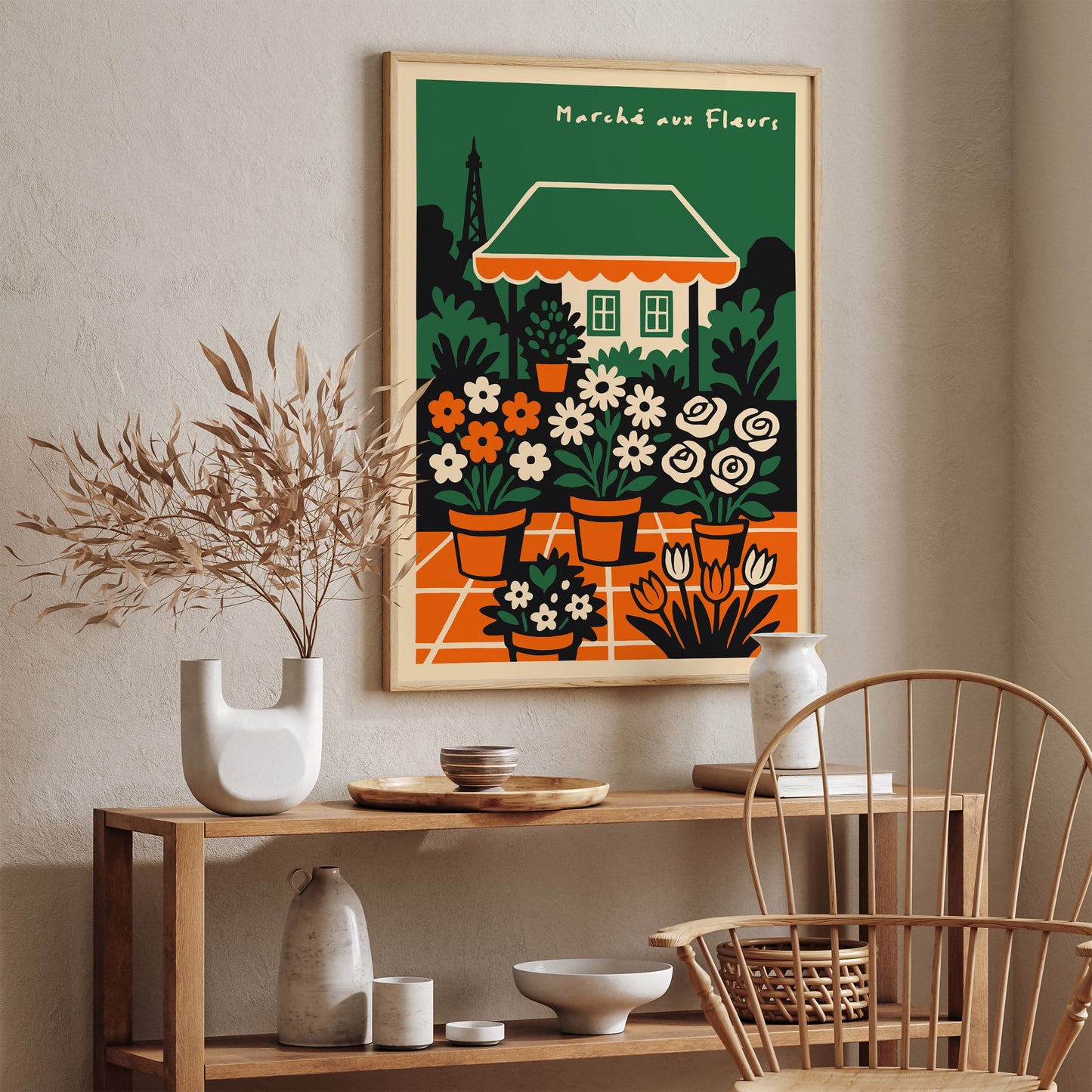 French Flowers Market Paris Poster