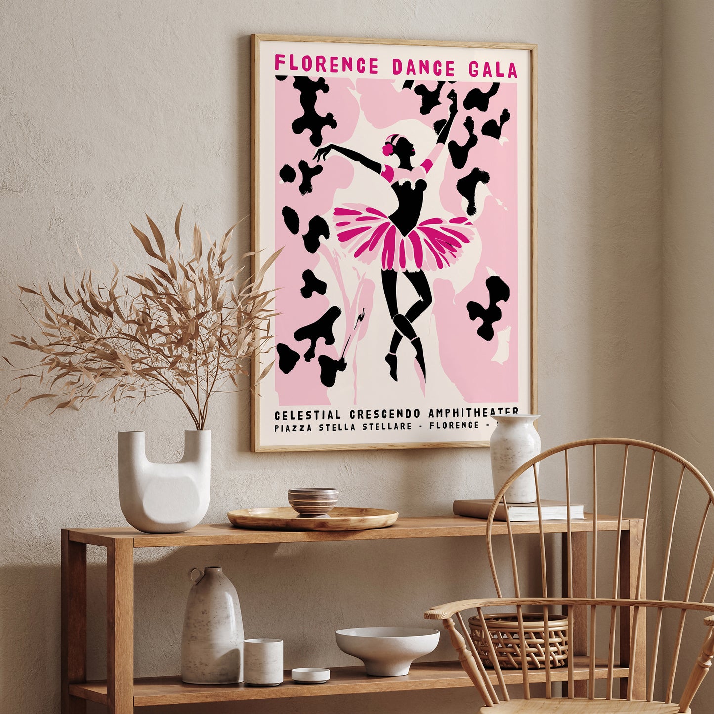 Florence Dance Gala Pink Art Print