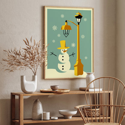 Cute Snowman Nursery Art Print