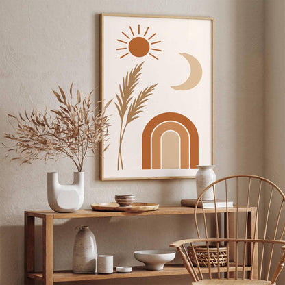Boho Chic Minimalist Wall Art Print 2025