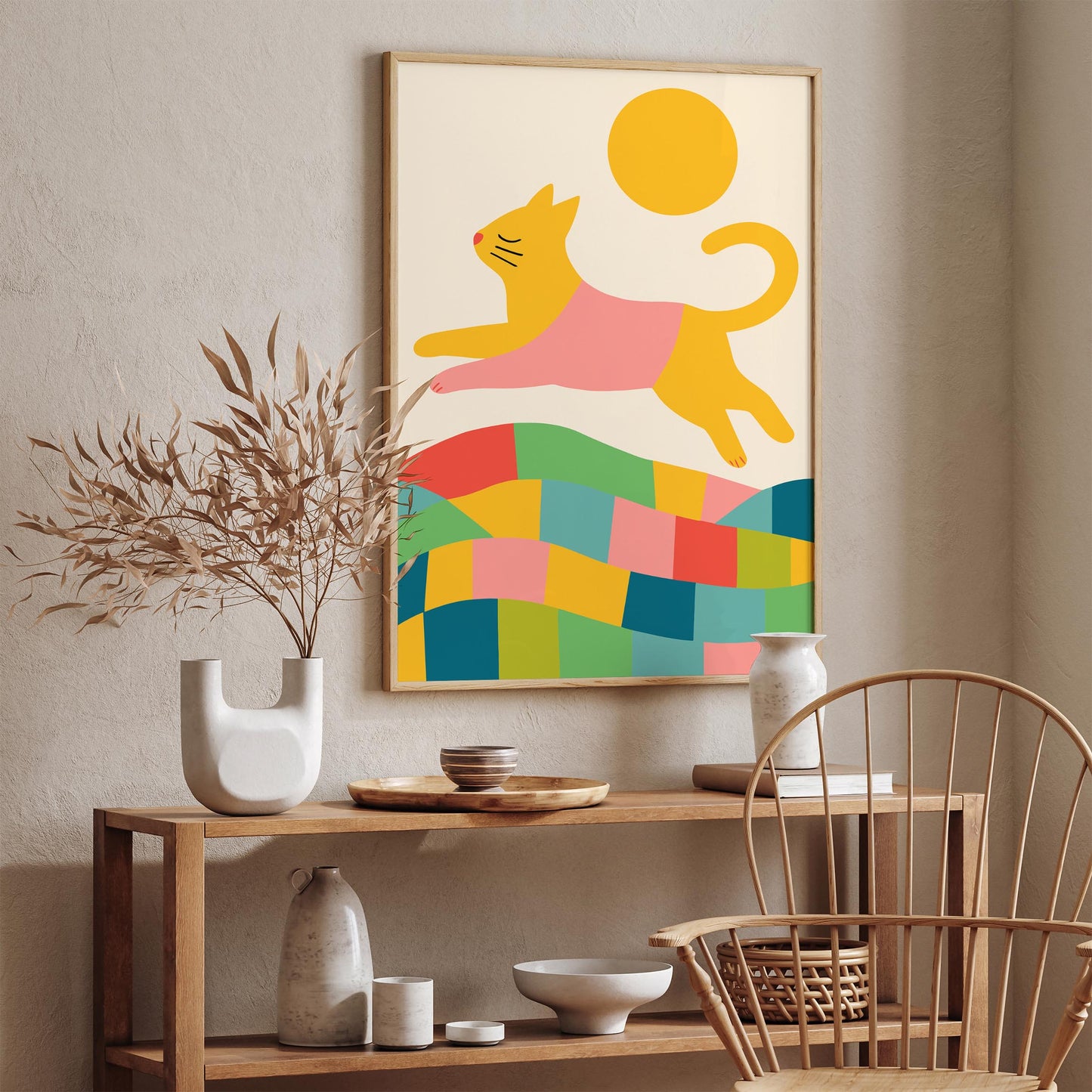 Cute Colorful Cat Poster