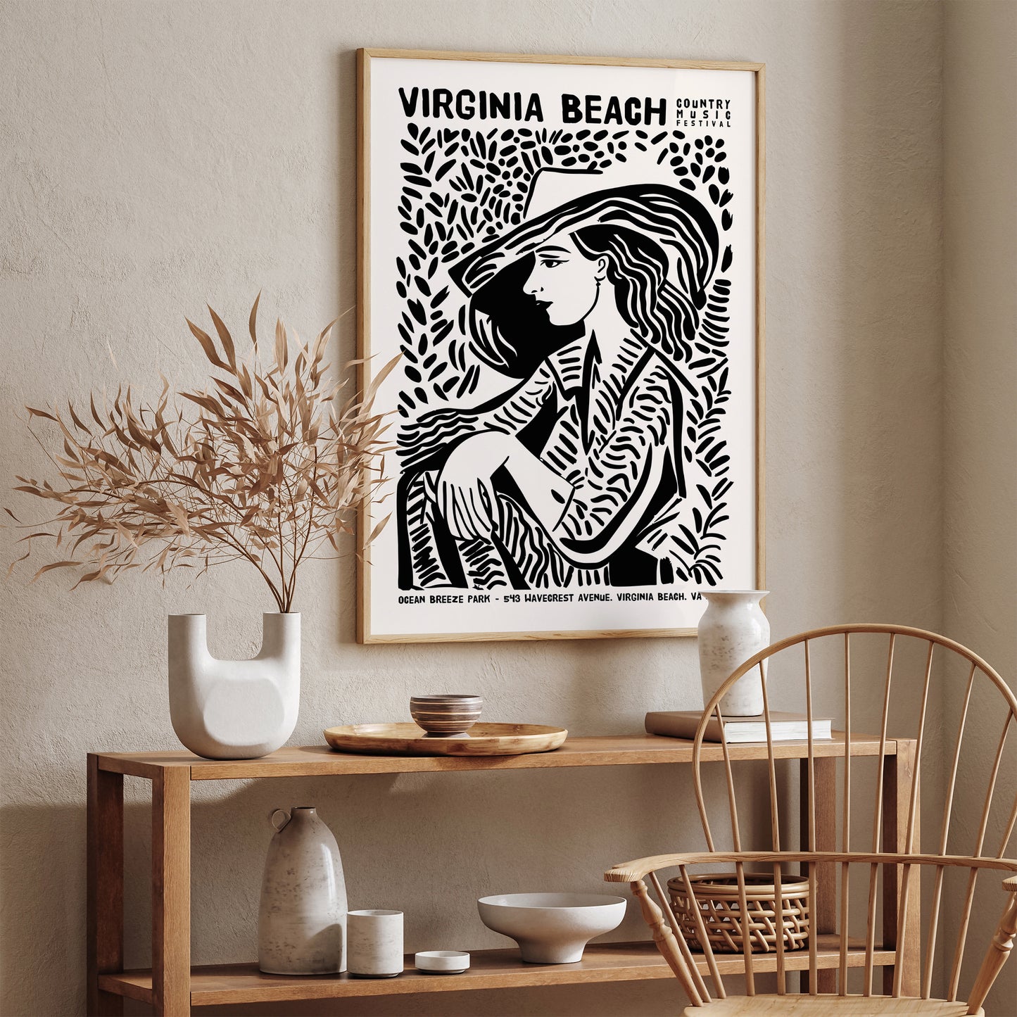 Virginia Beach Country Music Wall Art Poster