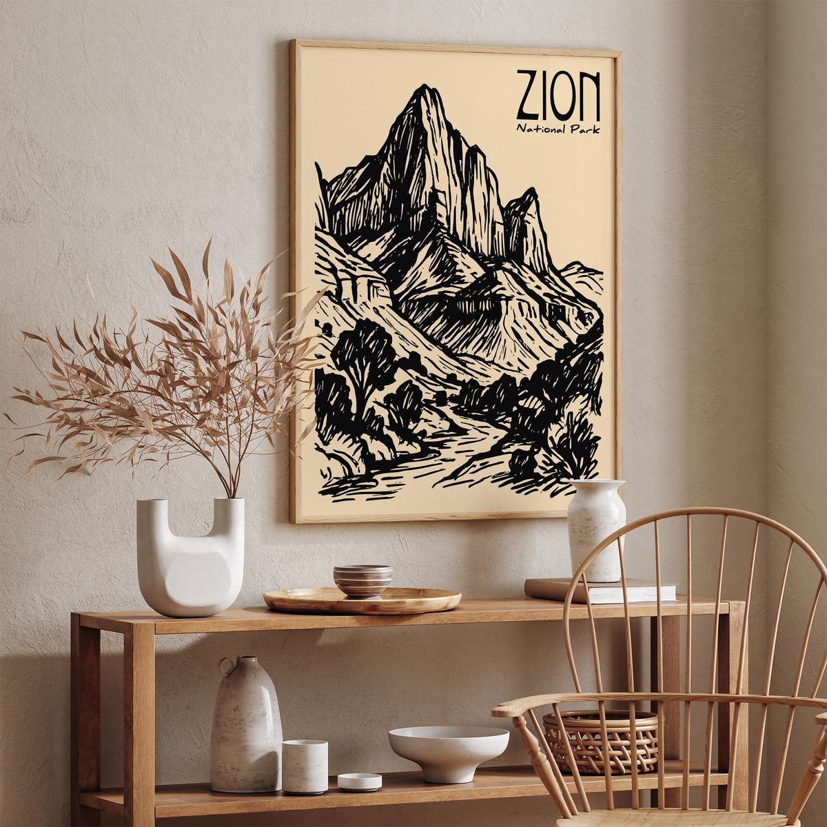 Zion National Park Vintage Travel Poster