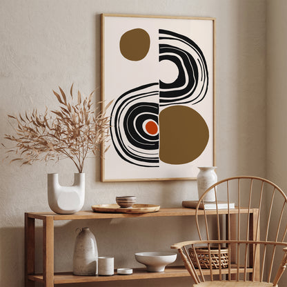 Rustic Abstract Shapes Poster