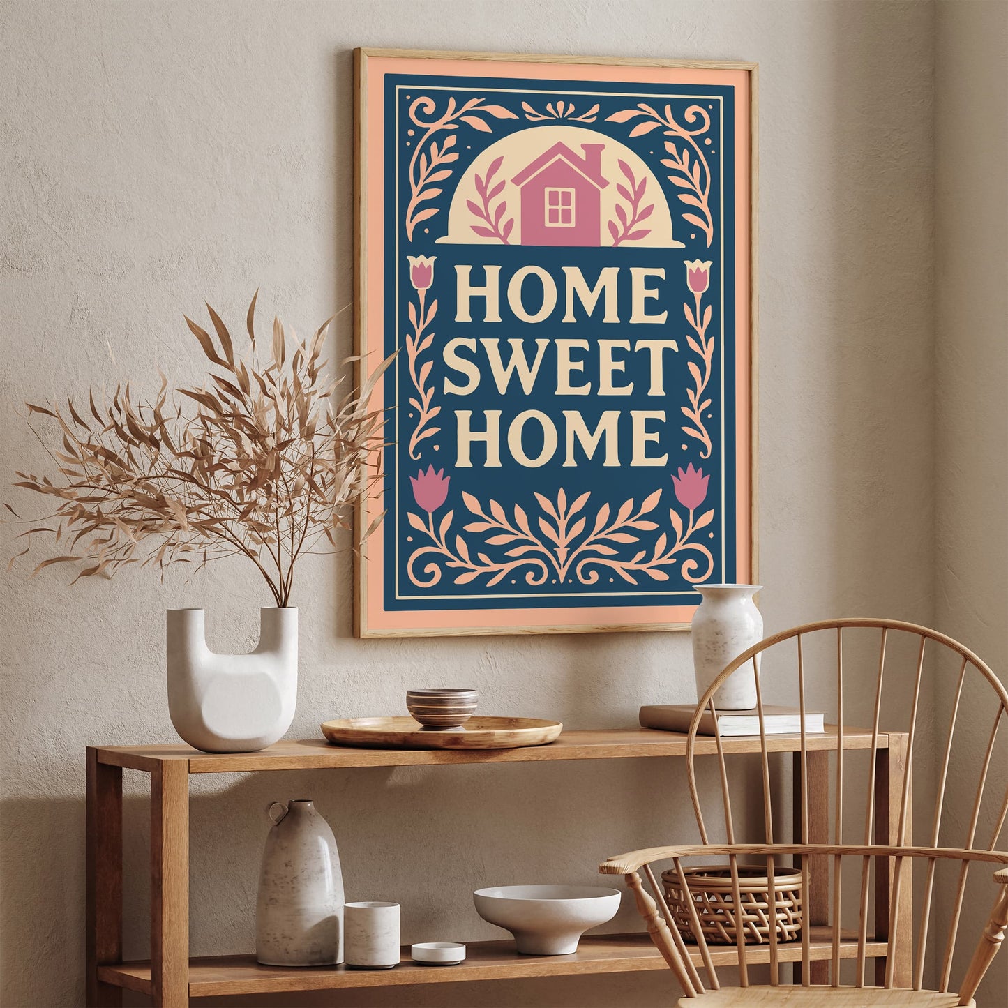 Home Sweet Home Art Print - Entryway Wall Decor Poster