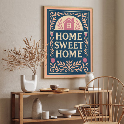 Home Sweet Home Art Print - Entryway Wall Decor Poster