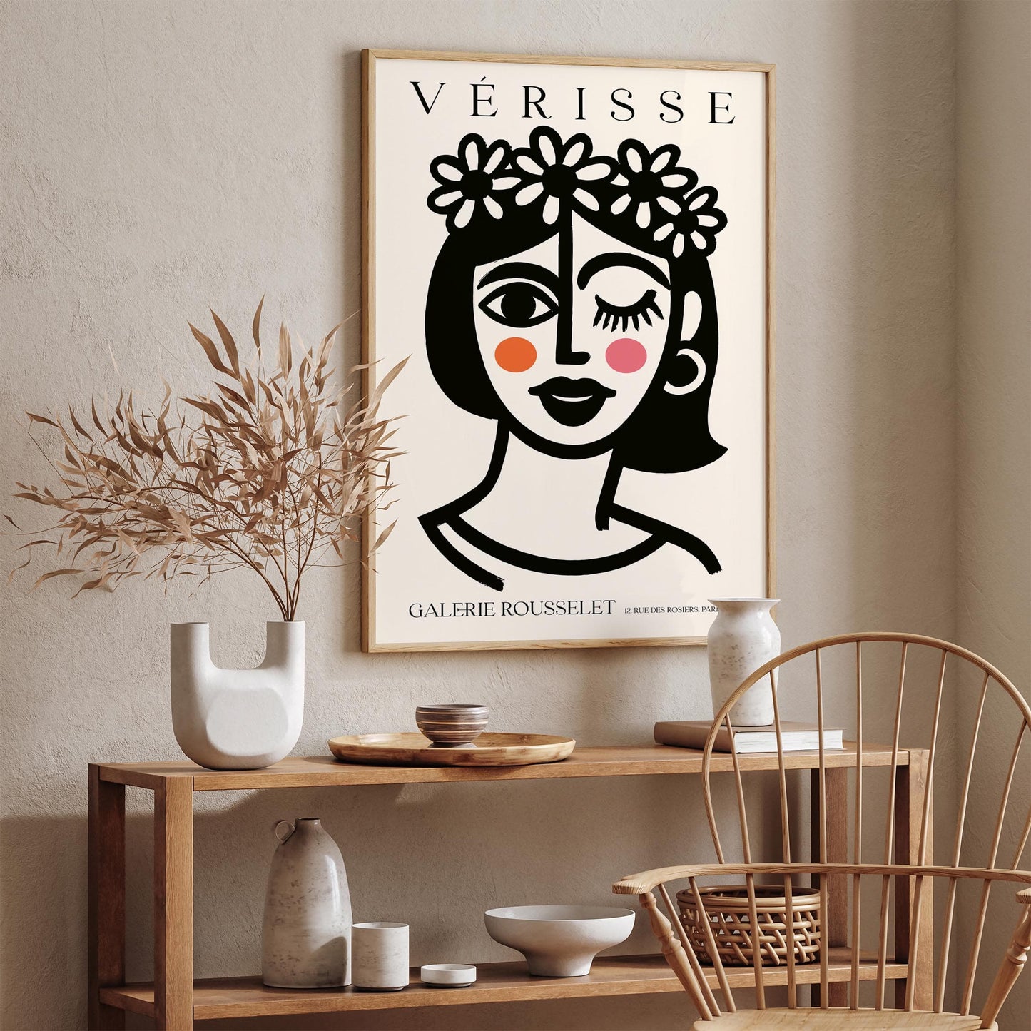Girl with Flower Crown – Verisse Galerie Rousselet Art Print