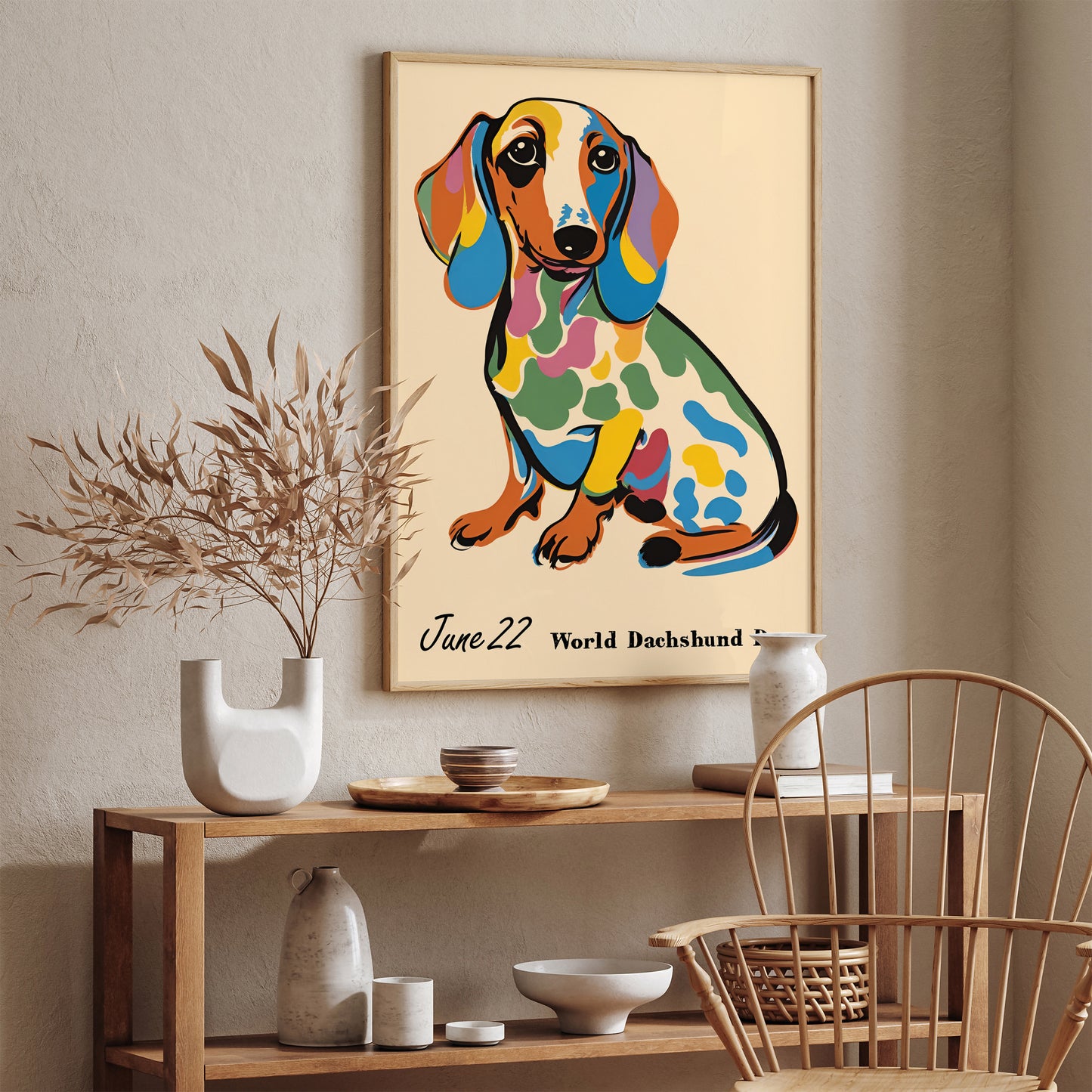 World Dachshund Day Colorful Poster